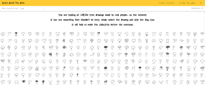 A screenshot of the data in Quick Draw for a tree
